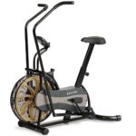 SportPlus Air Bike mit Luftwiderstand, Heimtrainer für HIIT, Spinning Bike, beleuchtetes Display, bis 100 kg belastbar
